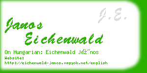 janos eichenwald business card